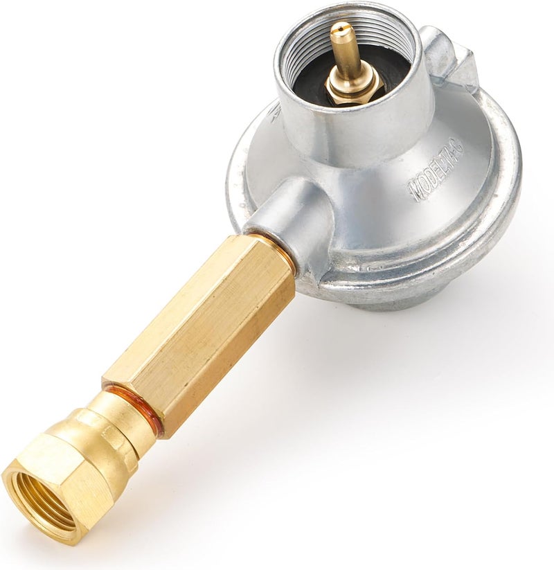 Catilon 1LB Grill Regulator with 3/8" Female Flare Adapter, Low Pressure Grill Control Valve, Camping Grills to Propane Stove to 1LB Cylinder Tank - Image 1